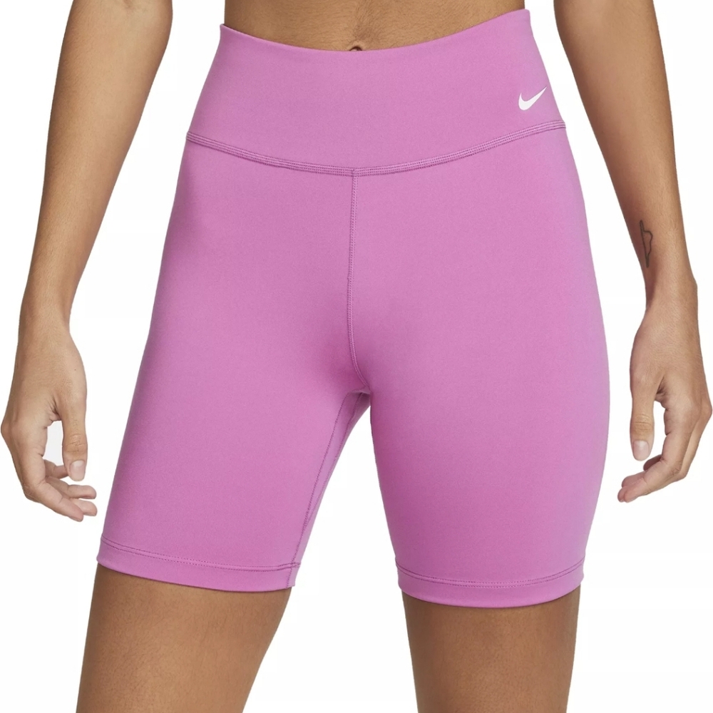 Nike one Dri-FIT  bike shorts pink 7" small Gym Workout Athletic Nwt